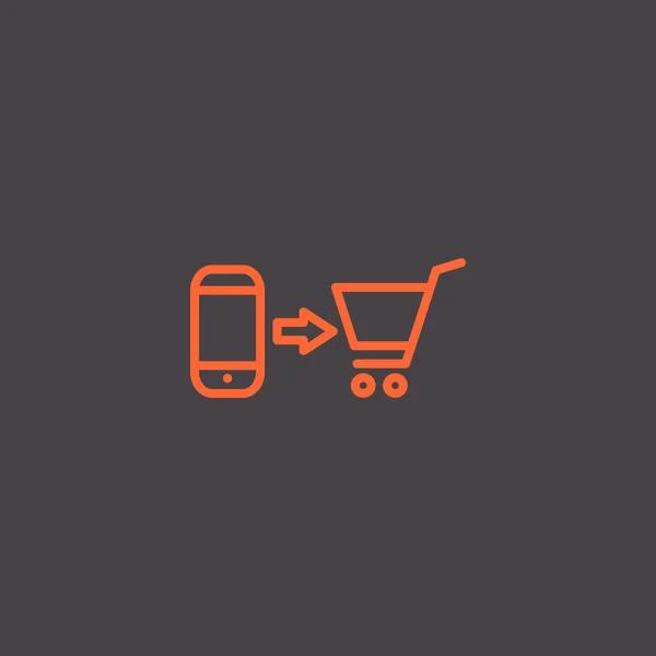 Mobile marketing icon — Stock Vector