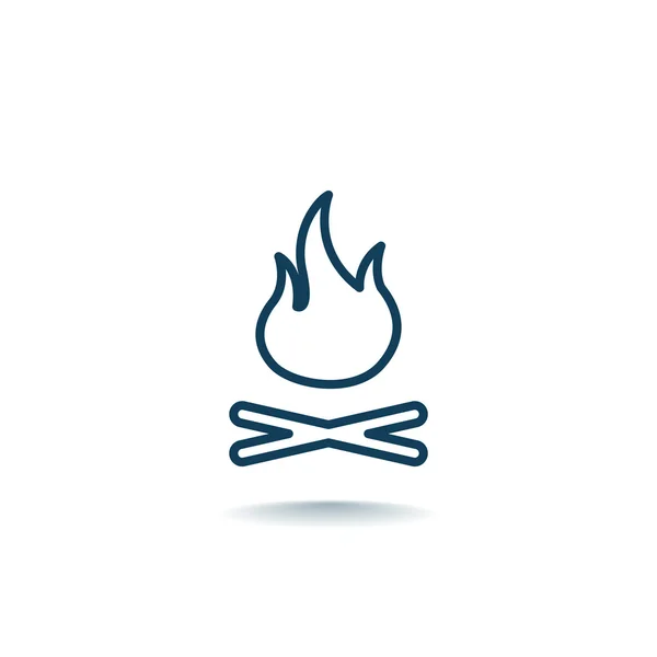 Fire icon, illustration — Stock Vector