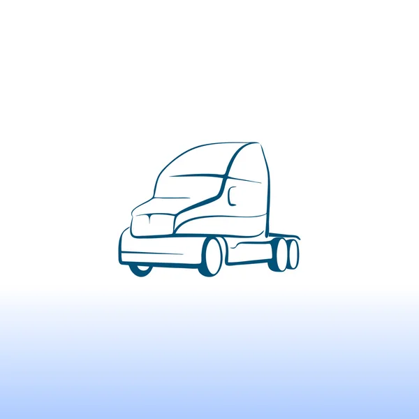 Pista, ícone de caminhão . — Vetor de Stock