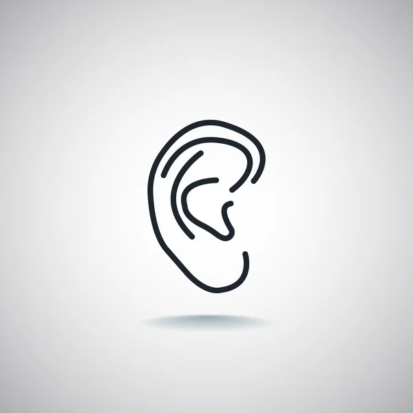 Icona orecchio umano — Vettoriale Stock