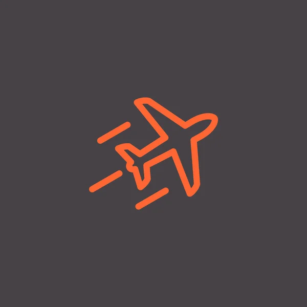 Ícone de avião, ilustração — Vetor de Stock
