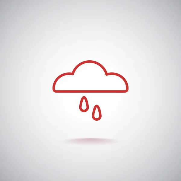 Wolkenregen-Symbol — Stockvektor