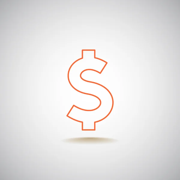 Dólar signo icono — Vector de stock