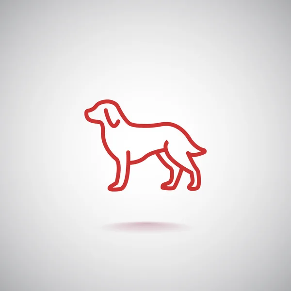 Kutya ikon, illusztráció — Stock Vector