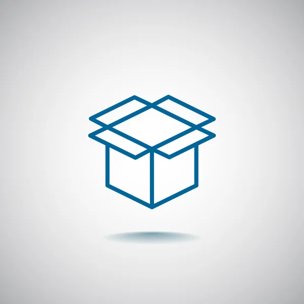 Caja de cartón icono — Vector de stock