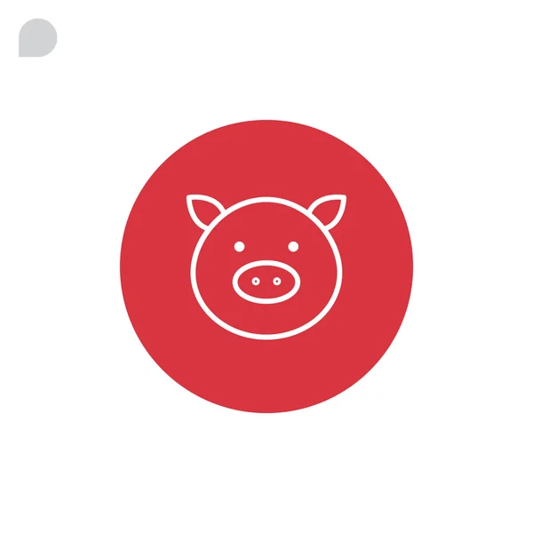 Design der Schwein-Ikone — Stockvektor