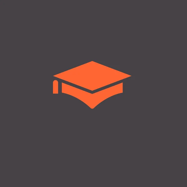Szögletes akadémiai cap ikon — Stock Vector