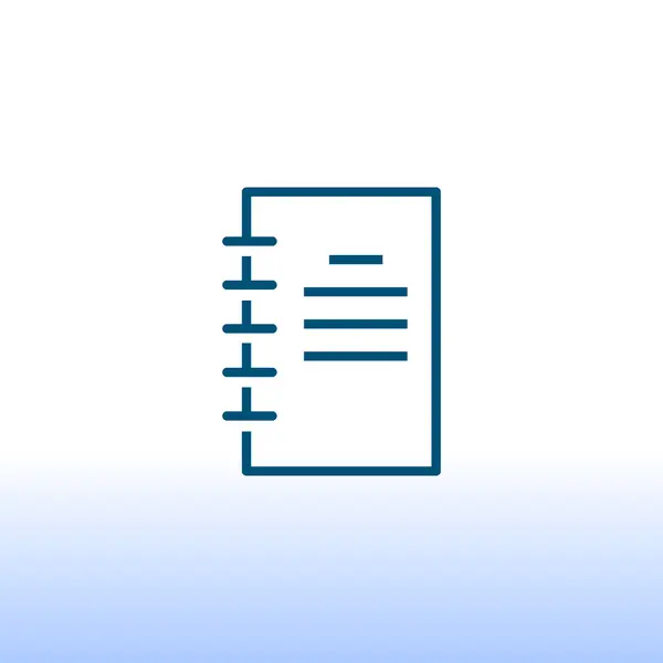 Kladblok, laptop pictogram — Stockvector