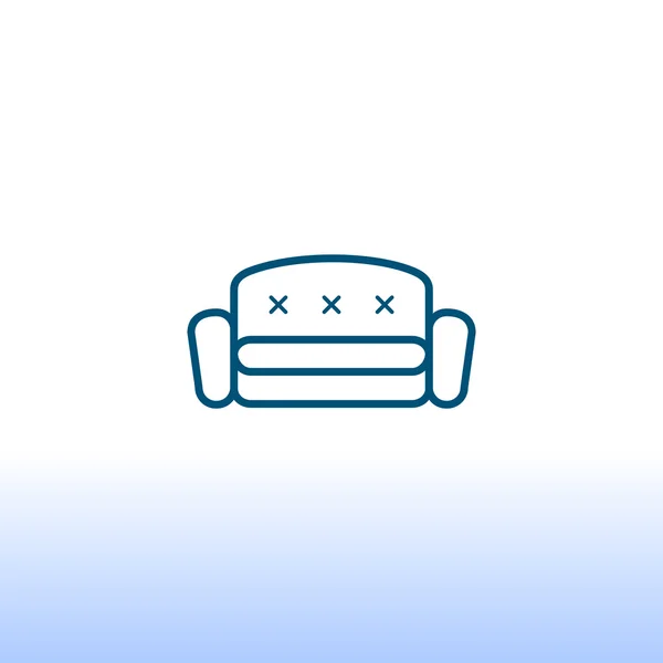 Soffa, soffa-ikonen — Stock vektor