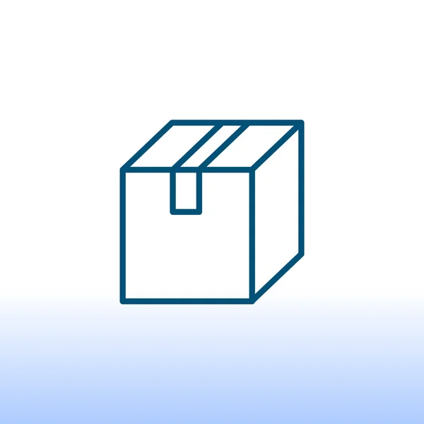 Caja de cartón icono — Vector de stock