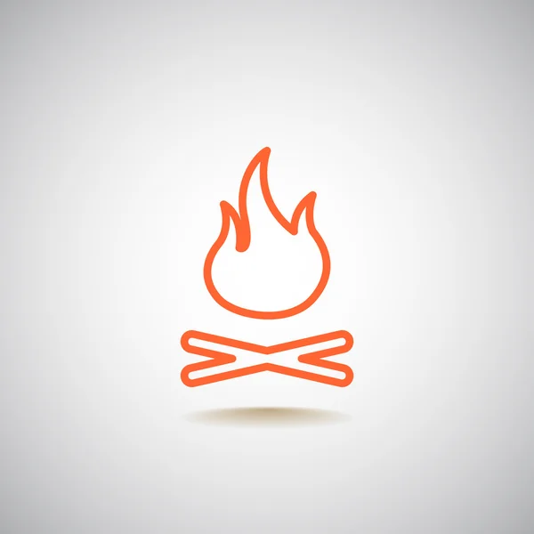 Fire icon, illustration — Stock Vector