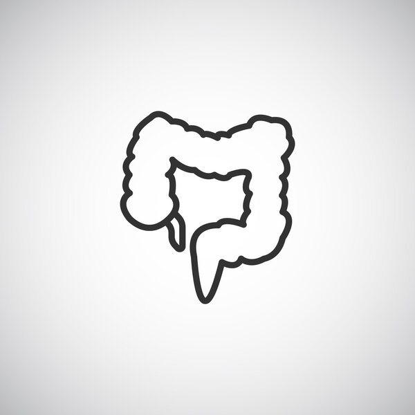 Large intestine icon, illustration 