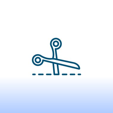 Makas simgesi, illüstrasyon 