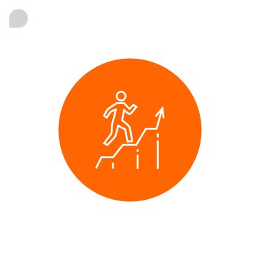 işadamı ve büyüyen grafik simgesini