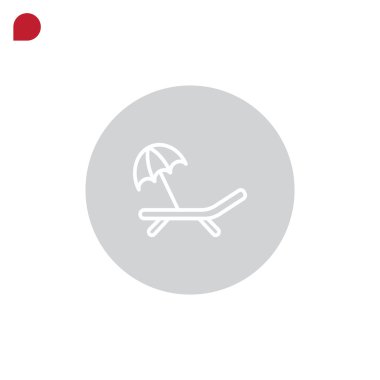 plaj sandalye ve şemsiye simgesi