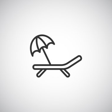 Şezlong simgesi, illüstrasyon 