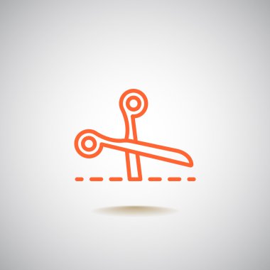 Makas simgesi, illüstrasyon 