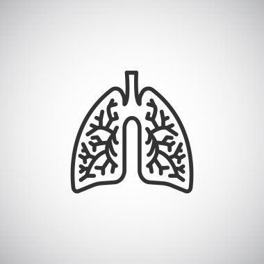 Akciğerler simgesi, illüstrasyon 