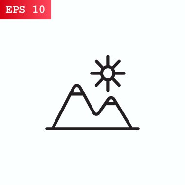 Dağlar, seyahat, simge hiking  