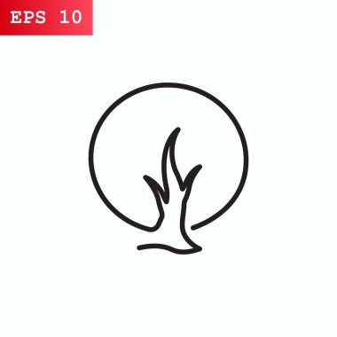 ağaç simgesiyle, illüstrasyon