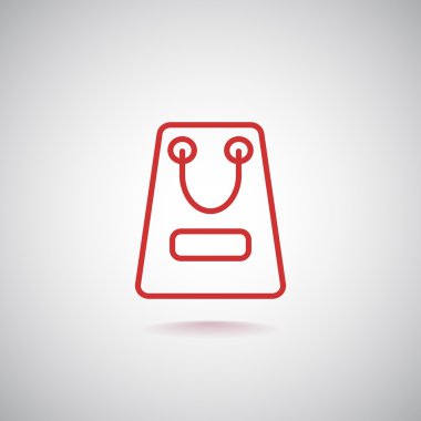 Kağıt paket çanta simgesi