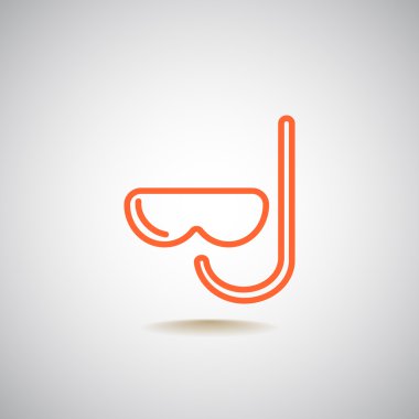 Dalgıç şnorkel ve maske simgesi