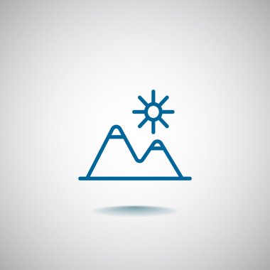 Dağlar simgesi, illüstrasyon 