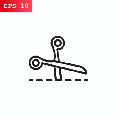 Makas simgesi, illüstrasyon 