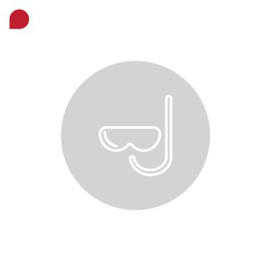 Dalgıç şnorkel ve maske simgesi