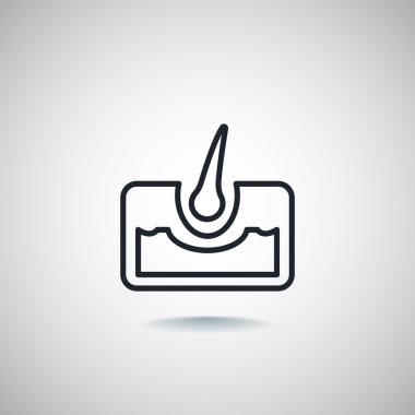 insan saç ve Cilt simgesini