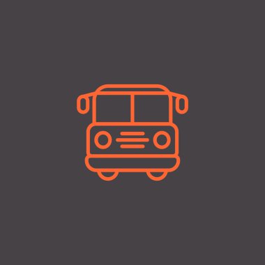 otobüs simgesi, illüstrasyon 