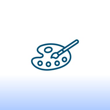 Fırça ve paleti simgesi  