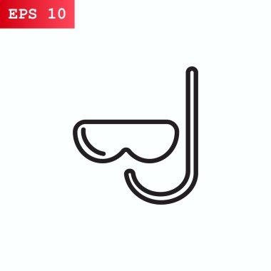 Dalgıç şnorkel ve maske simgesi