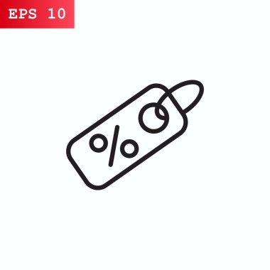 Yüzde indirim etiketi simgesi 