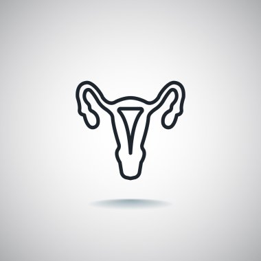 Kadın hastalıkları simgesi, illüstrasyon 