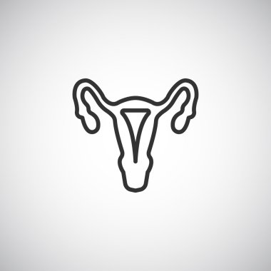 Kadın hastalıkları simgesi, illüstrasyon 