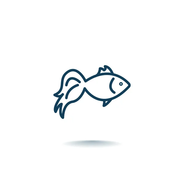 Design der Fisch-Ikone — Stockvektor