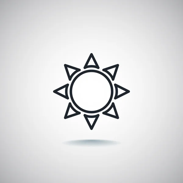 Sun sign ikonen — Stock vektor
