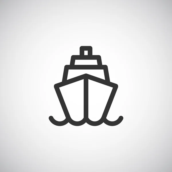 Icono del barco, ilustración — Vector de stock