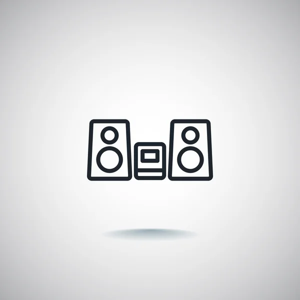 Icono del sistema de audio música — Vector de stock