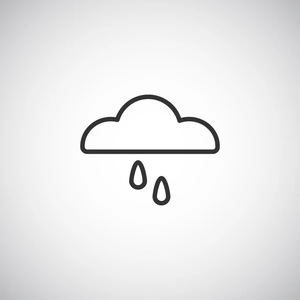 Значок облака и дождя — стоковый вектор