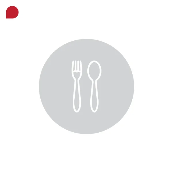 Fork and spoon Icon — Stock Vector