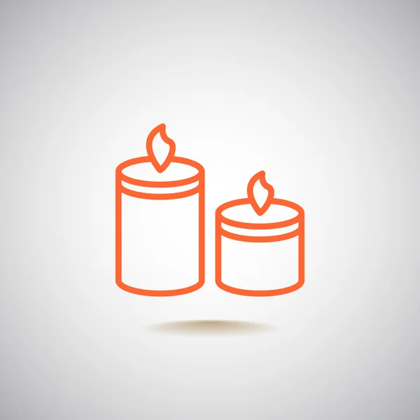 Design dell'icona della candela — Vettoriale Stock