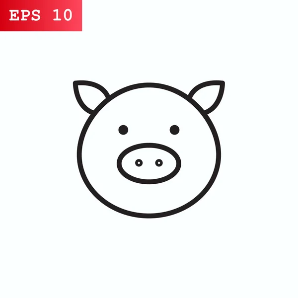 Design of Pig icon — Stock Vector