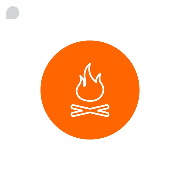 Fire icon, illustration — Stock Vector