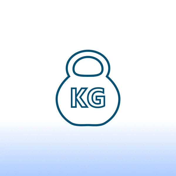 Peso, icono de Kettlebell — Vector de stock
