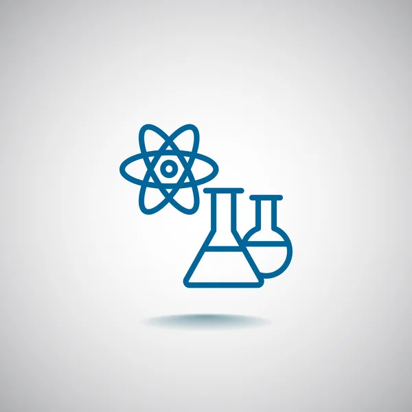 Recherche, icône du laboratoire scientifique — Image vectorielle