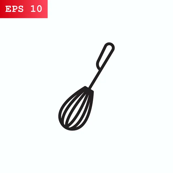 Egg metal whisk icon — Stock Vector