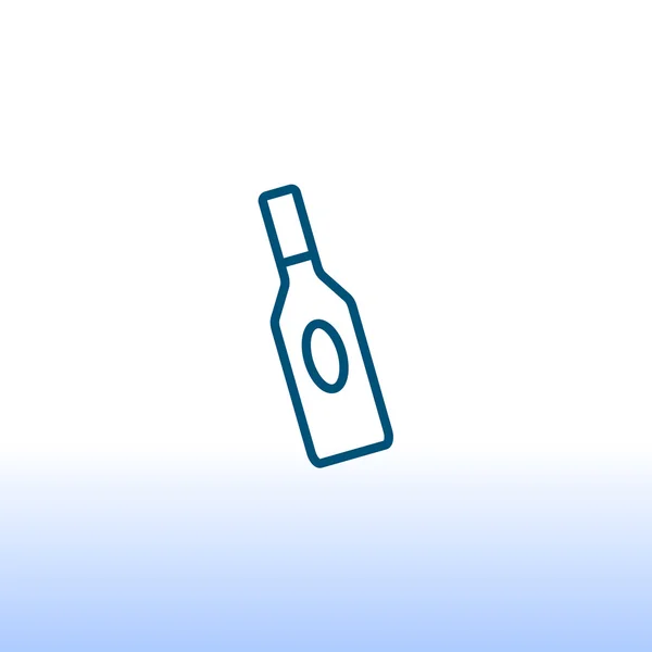 Glazen fles voor vloeibare pictogram — Stockvector