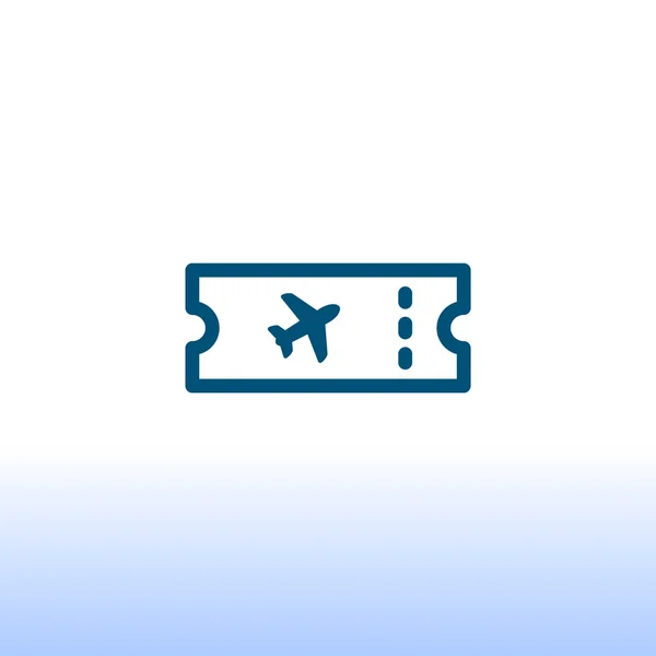 Icono del billete de avión — Vector de stock